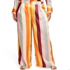 Women’s Mixed Vertical Stripe Print Wide Leg Pants - Fe Noel x Target Size:M